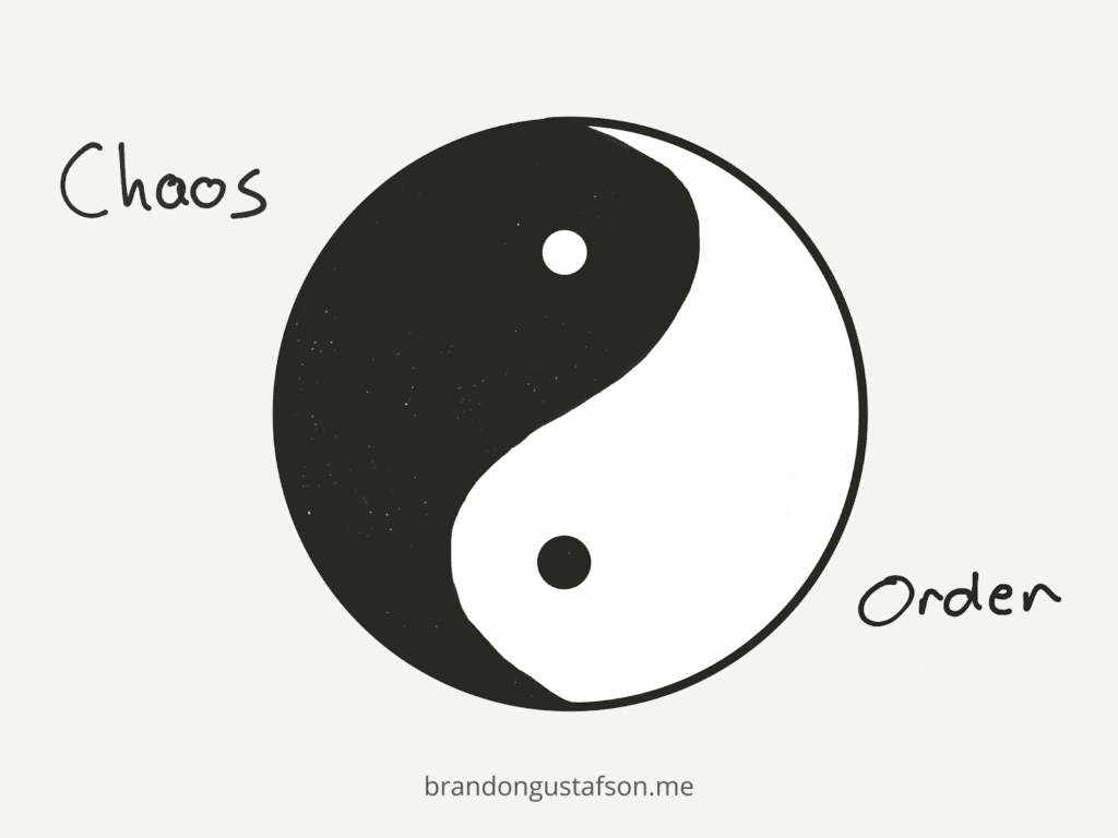 Ying and Yang symbol represent Chaos and order